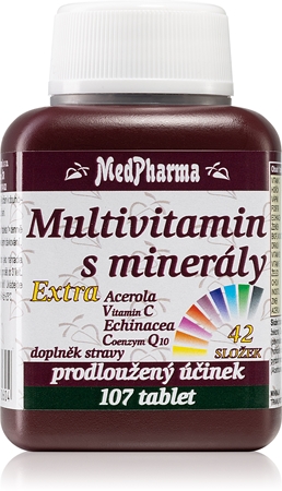 MedPharma Multivitamin s minerály + extra C tablety s multivitamínovým komplexom