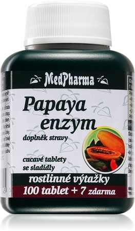 MedPharma Papaya enzym cucavé tablety pro podporu trávení