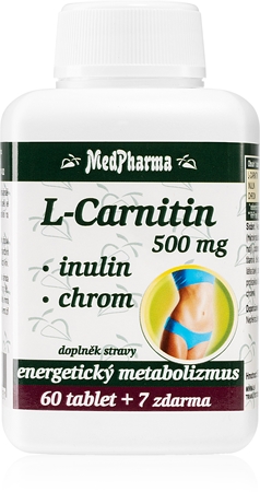 MedPharma L-Carnitin 500mg + Inulin + Chrom tablety pro podporu metabolismu