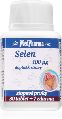 MedPharma Selen 100 µg tablety pro správné fungování organismu a normální stav vlasů a nehtů
