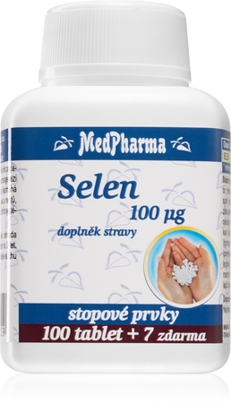 MedPharma Selen 100 µg tablety pre správne fungovanie organizmu a normálny stav vlasov a nechtov