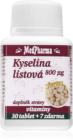 MedPharma Kyselina listová 800 μg forte tablety pro podporu krvetvorby