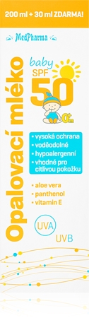 MedPharma Suntan Lotion SPF50 Baby leite solar protetor para crianças