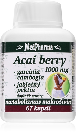 MedPharma Acai berry 1000 mg kapsle pro udržení normální hladiny cukru v krvi