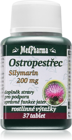 MedPharma Pestrec silymarin 200 mg tablety na podporu funkcie pečene