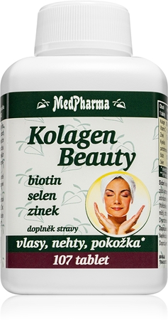 MedPharma Kolagen Beauty biotin, selen, zinok tablety pre krásne vlasy, pleť a nechty