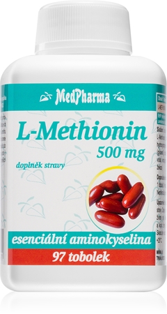 MedPharma L-Methionin 500 mg tobolky na podporu detoxikácie organizmu