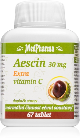 MedPharma Aescin 30 mg Extra vitamin C tablety na normálnu funkciu srdca a ciev