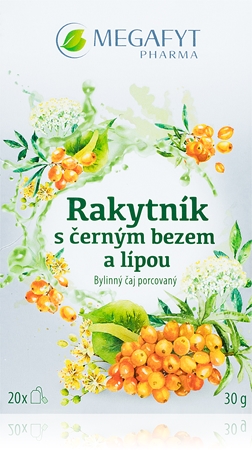 Megafyt Rayktníkový čaj s čiernym bazom a lipou porciovaný čaj na podporu imunitného systému