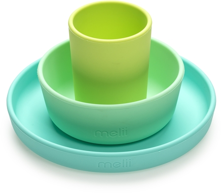 Melii Feeding Set jídelní set Mint, Blue, Lime