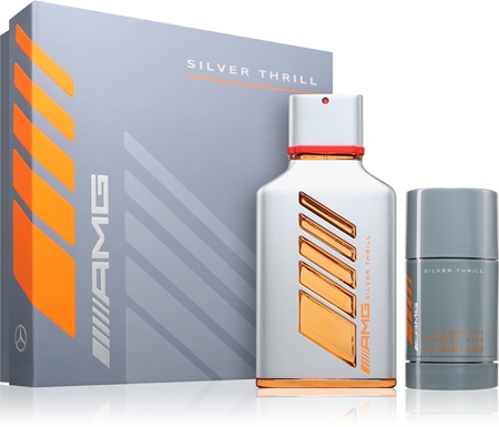 amg silver thrill woda perfumowana 100 ml   zestaw  