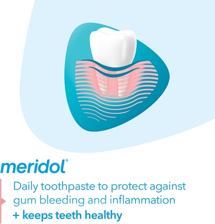 Meridol Gum Protection toothpaste supporting regeneration of irritated gums