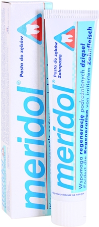 Meridol Gum Protection hammastahna tukee ärtyneiden ikenien paranemista