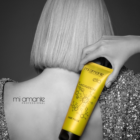 Mi Amante Professional Ella Hydration Hair Mask intensyviai drėkinanti kaukė sausiems ir pažeistiems plaukams