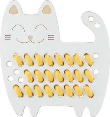 Milin Big Wooden Lacing Toy Cat Sophia aktivity hračka