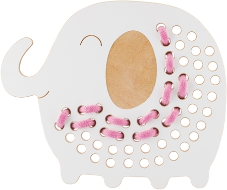 Milin Big Wooden Lacing Toy Elephant Oliver zabawka edukacyjna