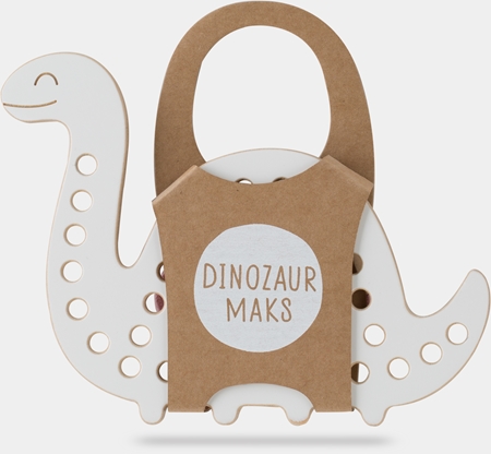 Milin Big Wooden Lacing Toy Dinosaur Max aktivity hračka