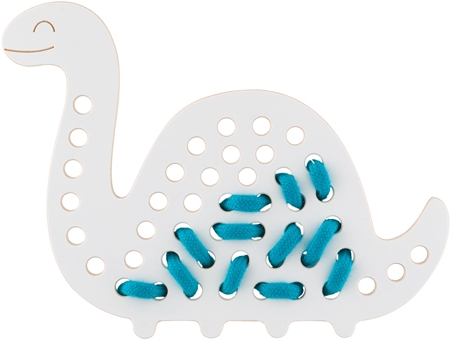 Milin Big Wooden Lacing Toy Dinosaur Max aktivity hračka