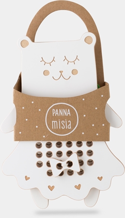 Milin Wooden Lacing Toy Mrs. Teddy zabawka edukacyjna
