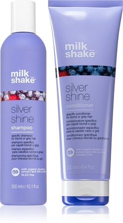 milk_shake® Duo pack Silver Shine Schampo och balsam för neutralisering av gula toner
