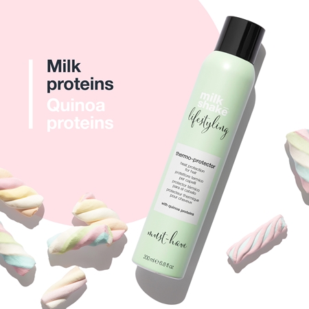 milk_shake® Lifestyling Thermo Protector spray thermoprotecteur pour l’utilisation d’un fer à lisser ou à boucler pour tous types de cheveux