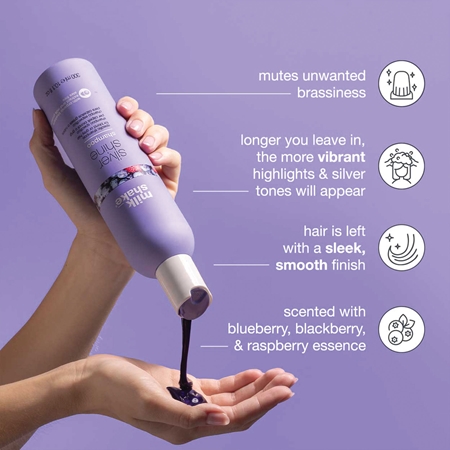 milk_shake® Silver Shine Shampoo Shampoo for Blonde Hair neutralising yellow tones