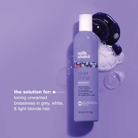 milk_shake® Silver Shine Shampoo Shampoo for Blonde Hair neutralising yellow tones