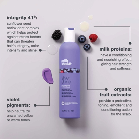 milk_shake® Silver Shine Shampoo Shampoo for Blonde Hair neutralising yellow tones