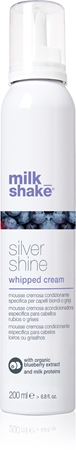 milk_shake® Silver Shine Whipped Cream mousse conditioner neutralising yellow tones