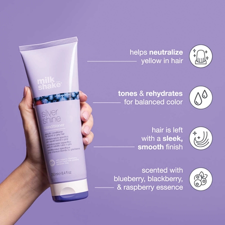 milk_shake® Silver Shine après-shampoing pour cheveux blonds anti-jaunissement