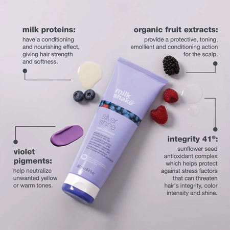 milk_shake® Silver Shine après-shampoing pour cheveux blonds anti-jaunissement