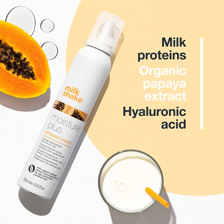 milk_shake Milk Shake Moisture Plus öblítést nem igénylő hidratáló ápolás száraz hajra