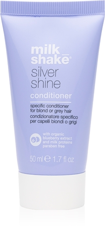 milk_shake® Silver Shine condicionador para cabelo loiro neutraliza tons amarelados