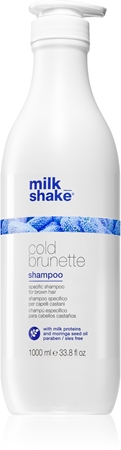 milk_shake ® Cold Brunette Shampoo champô neutralizante dos tons amarelos para tons castanhos de cabelo