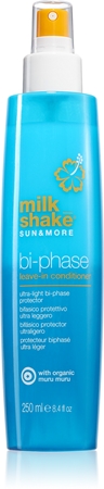milk_shake® Sun & More dvofazni balzam brez spiranja za lase izpostavljene soncu, morski in klorirani vodi