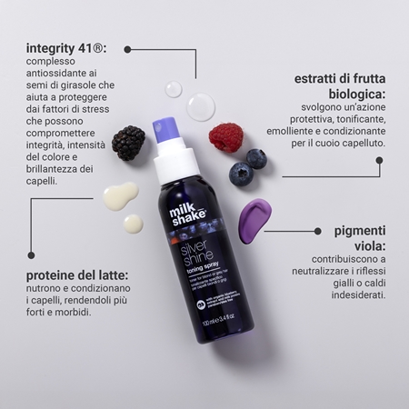 milk_shake® Silver Shine Toning Spray spray colorato per capelli biondi e grigi