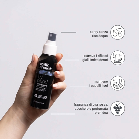 milk_shake® Icy Blond Toning Spray spray neutralizzante per toni gialli