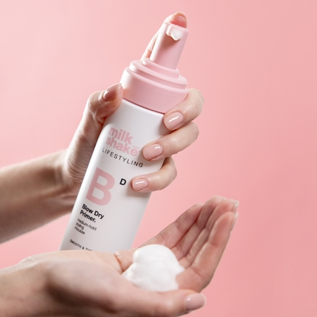 milk_shake® Lifestyling Blow Dry Primer apsauginės formavimo putos