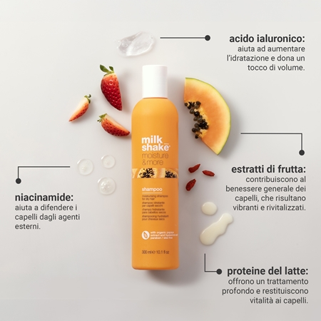 milk_shake® Moisture & More Shampoo shampoo idratante per capelli secchi
