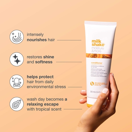 milk_shake® Moisture & More Conditioner après-shampoing hydratant pour cheveux secs
