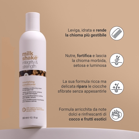 milk_shake® Integrity & Strength Nourishing Conditioner balsamo nutriente per capelli rovinati