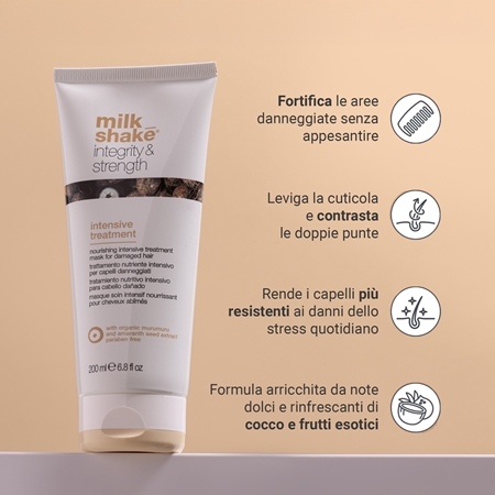 milk_shake® Integrity & Strength Intensive Treatment maschera intensa per capelli rovinati