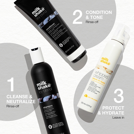 milk_shake® Kit Icy Blond set neutralising yellow tones