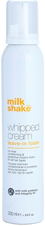 Milk Shake Whipped Cream espuma de proteção nutritiva para todos os tipos de cabelos