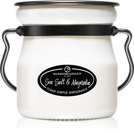 Milkhouse Candle Co. Creamery Sea Salt & Magnolia Duftkerze   Cream Jar