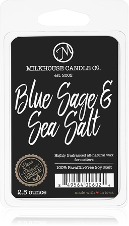 Milkhouse Candle Co. Creamery Blue Sage & Sea Salt vosk do aromalampy