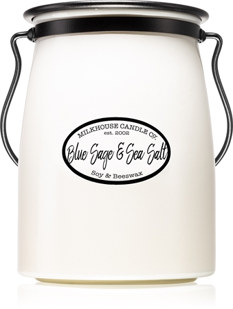Milkhouse Candle Co. Creamery Blue Sage & Sea Salt doftljus Butter Jar