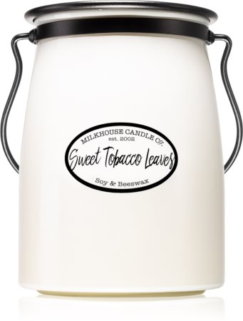 Milkhouse Candle Co. Creamery Sweet Tobacco Leaves świeczka zapachowa Butter Jar