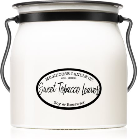 Milkhouse Candle Co. Creamery Sweet Tobacco Leaves Duftkerze   Butter Jar