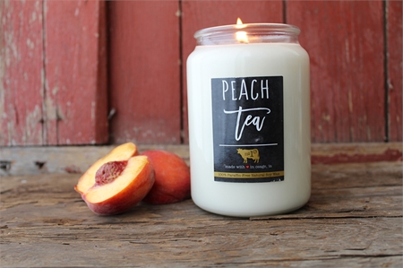 Milkhouse Candle Co. Farmhouse Peach Tea dišeča sveča Mason Jar